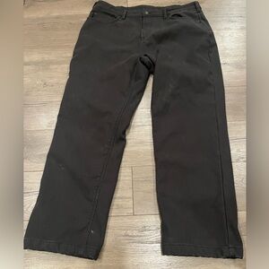 [W40Ins30”]CAT Caterpillar Dark Black Fleece Insulated Cargo Pants